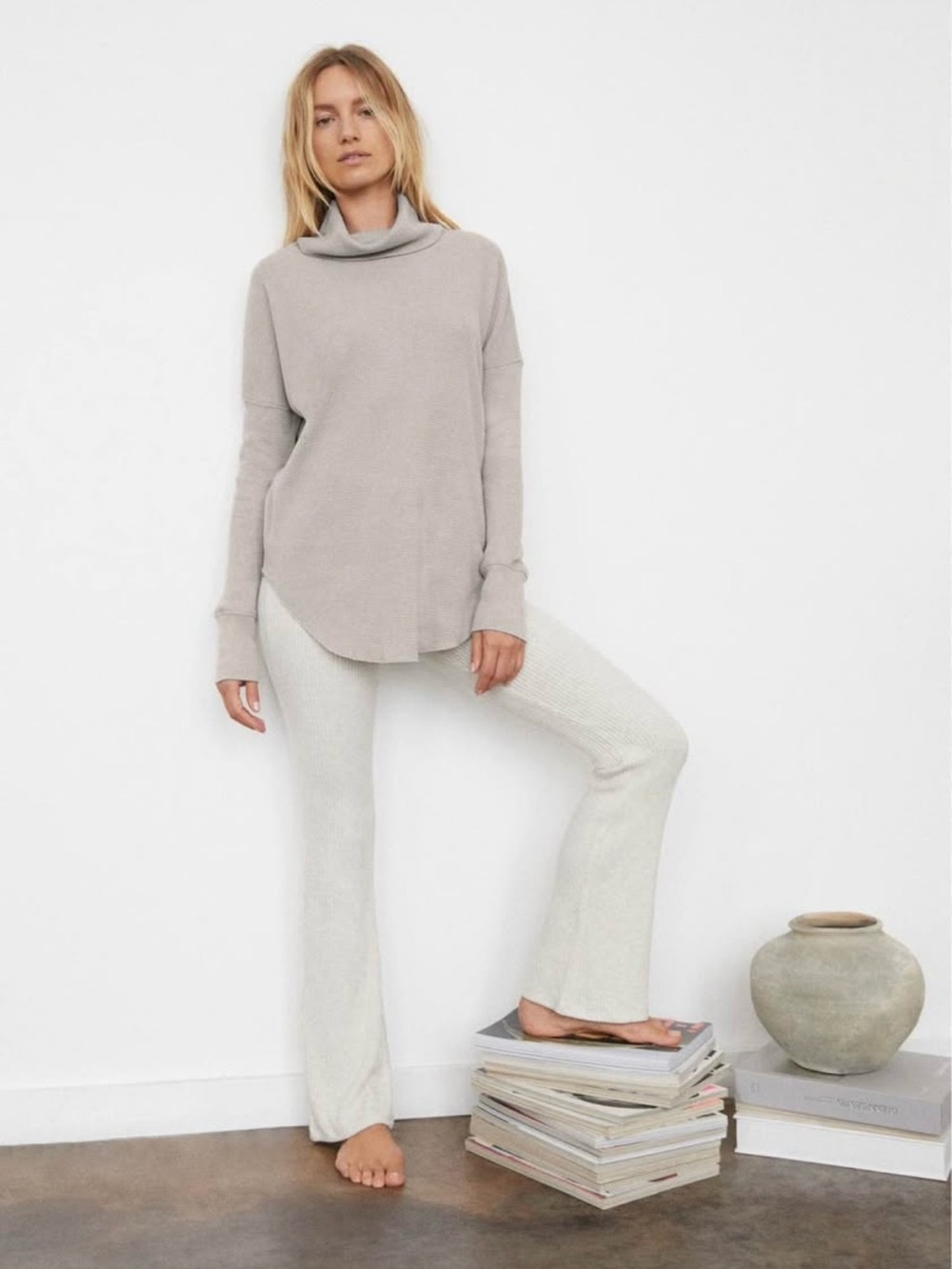 Aritzia Thermal Cowlneck Top